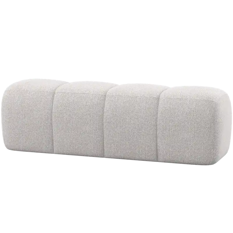 Esszimmerbank Hocker MOJO 164 cm Bouclé ecru melange Neuheit