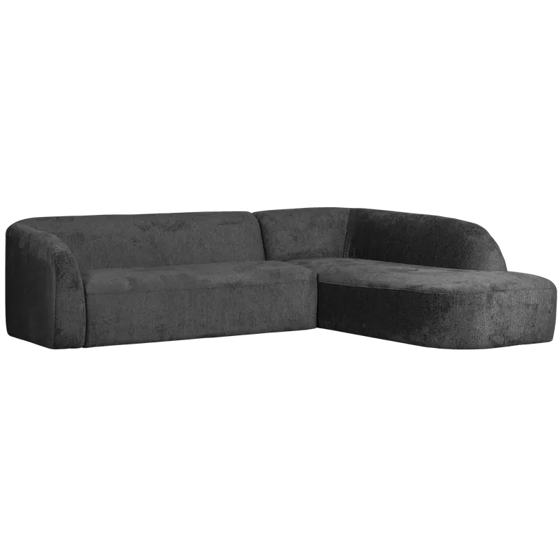 Sonderaktion Eckgarnitur Sloping Struktur Velvet mountain Ecksofa Longchair rechts