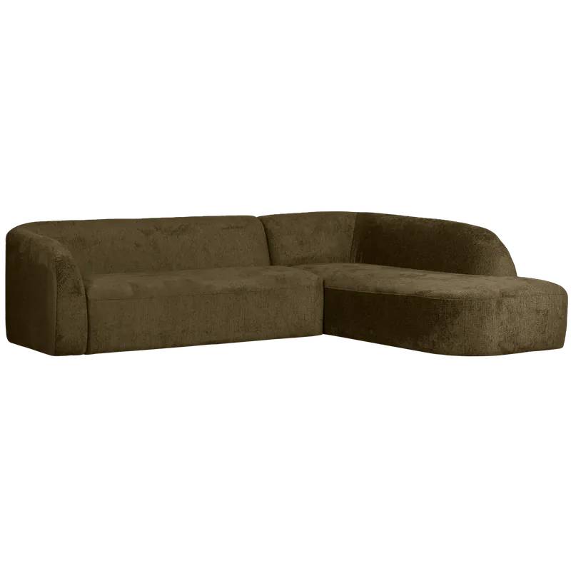 Aktuell Eckgarnitur Sloping Struktur Velvet bonsai Ecksofa Longchair rechts