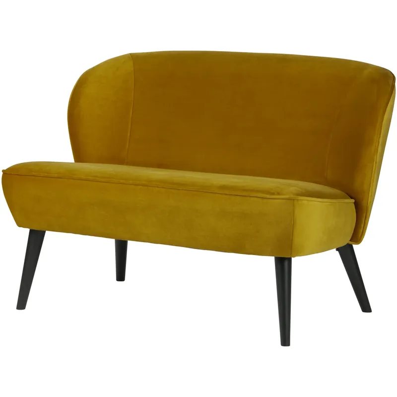 kleines 2 Sitzer Sofa SARA 110 cm Samt ocker Must-Have