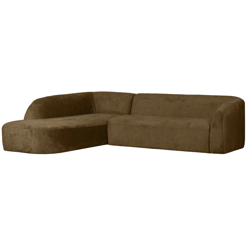 Eckgarnitur Sloping Struktur Velvet messing Ecksofa Longchair links Expressversand