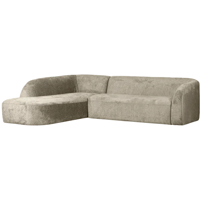 Eckgarnitur Sloping Struktur Velvet wheatfield Ecksofa Longchair links Expressversand
