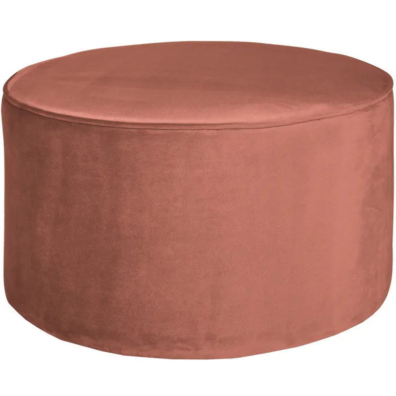 Neu woood Hocker rund Ø 60 cm SARA Samt altrosa