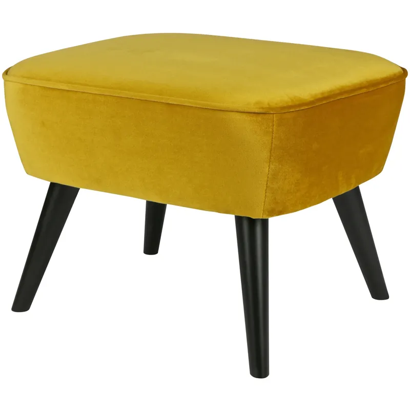 Hocker Polsterhocker SARA Samt ockergelb Fußhocker Angebot