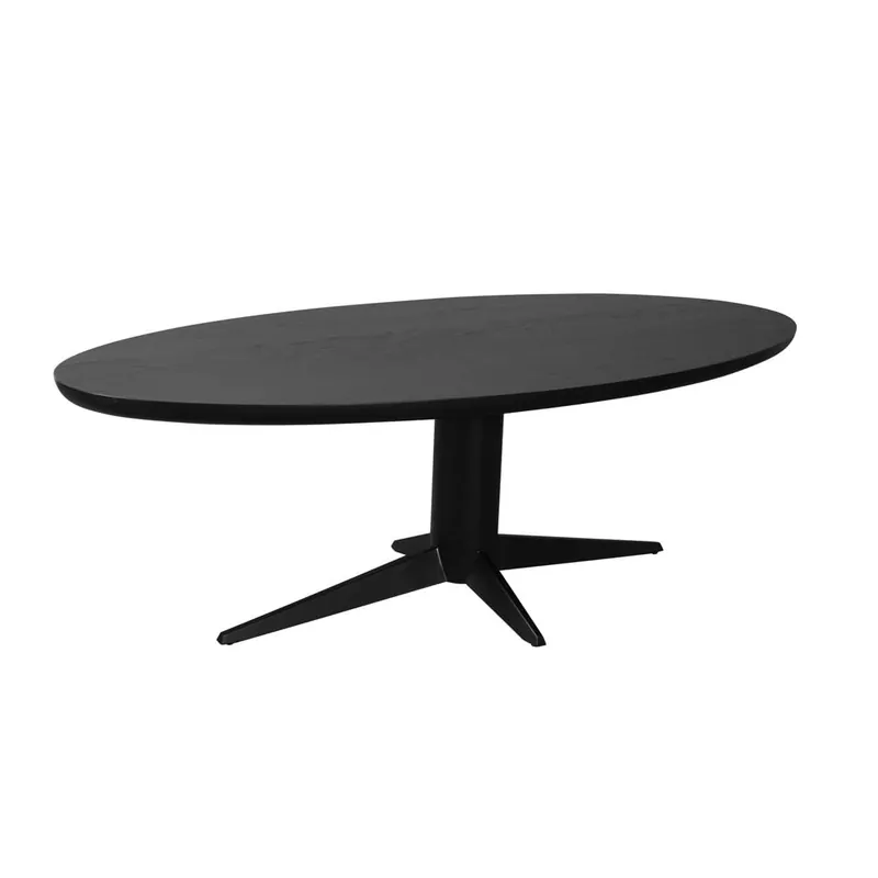 Abverkauf Esstisch Rayford 230 x 110 cm Eiche massiv schwarz