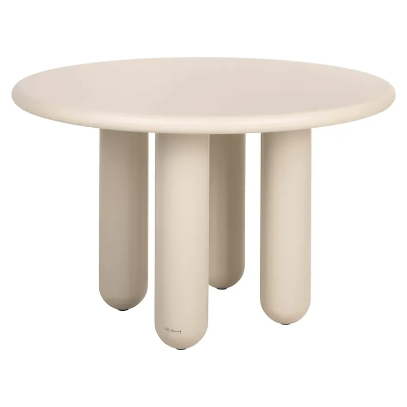 Preiswert Esstisch Calma rund Ø 120 cm MDF Metall beige