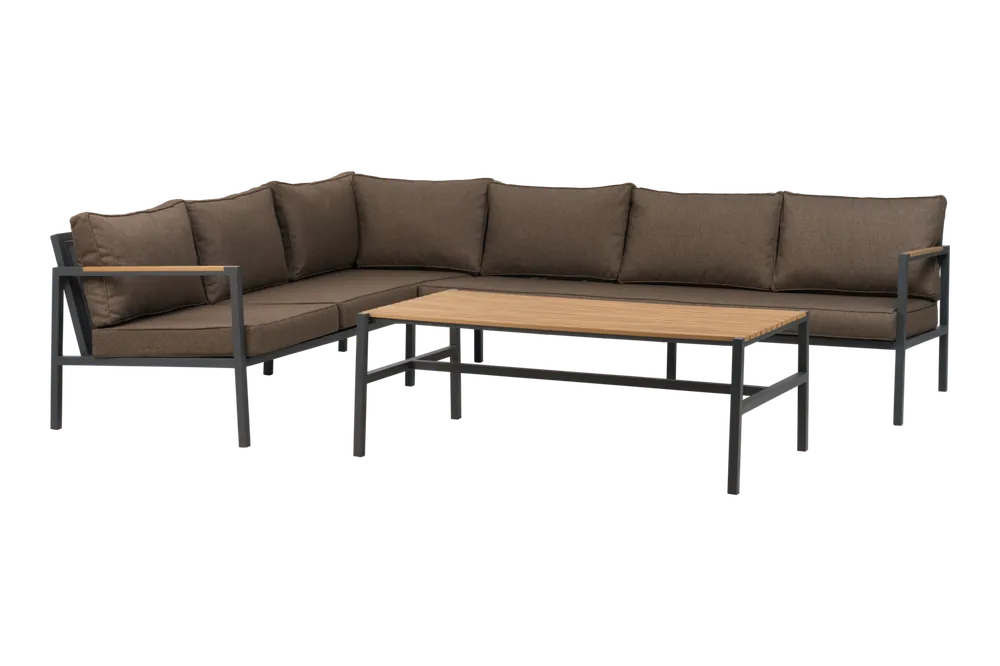 Highlight Garten Lounge Möbel Set Ecksofa Cap incl. Couchtisch Aluminium