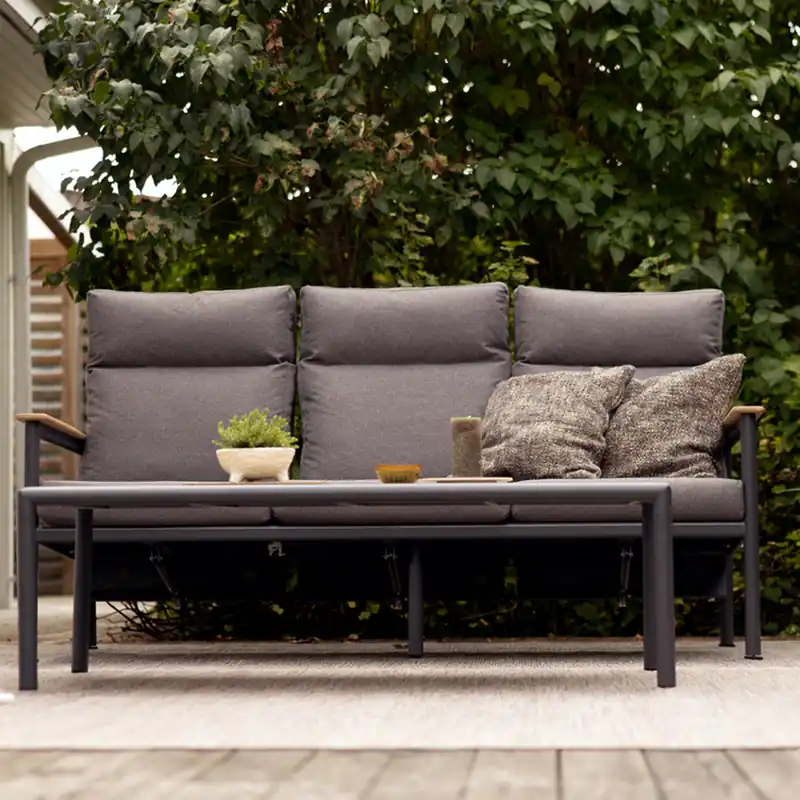 Rabatt 3 Sitzer Gartensofa Lounge Sofa Gordon Soft Dawn anthrazit