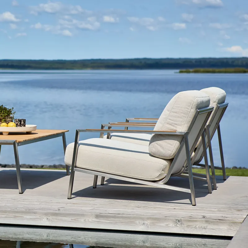 Jetzt Bestellen Gartensessel Gartenstuhl Naos Edelstahl Bezug beige