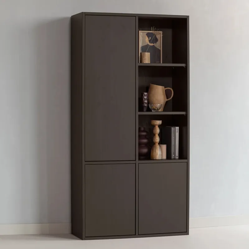 Günstig Kleiderschrank MEREL B 100 cm 3-türig Kiefernholz mittelbraun