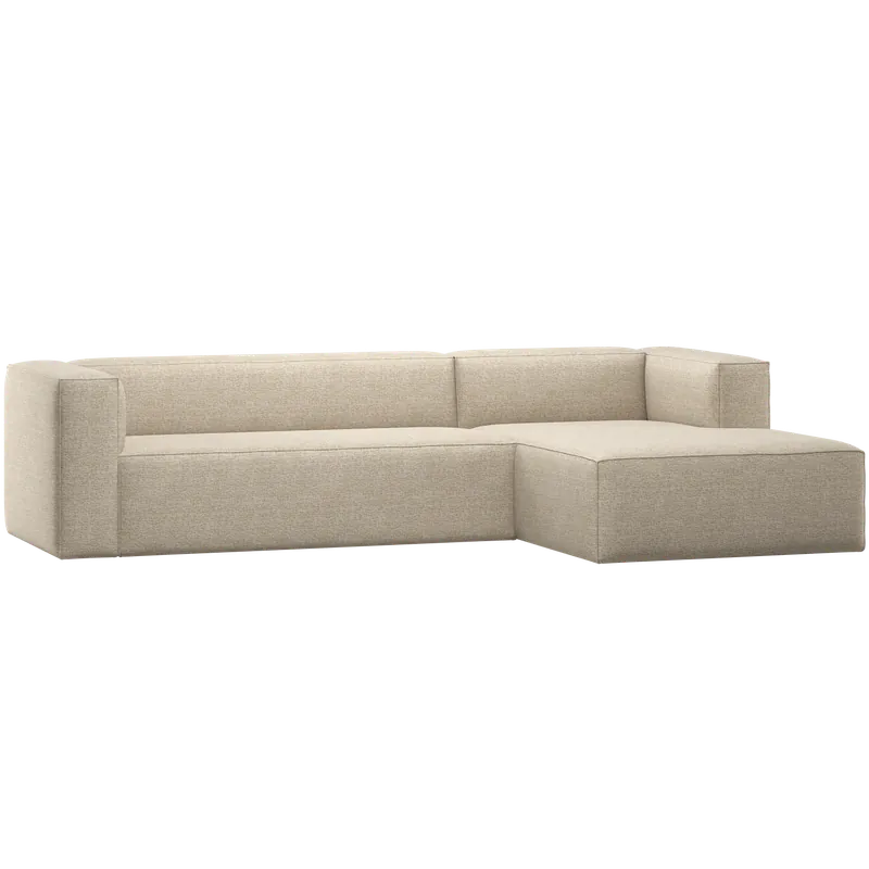 Ecksofa BEAN Melange beige Longchair rechts Aktuell