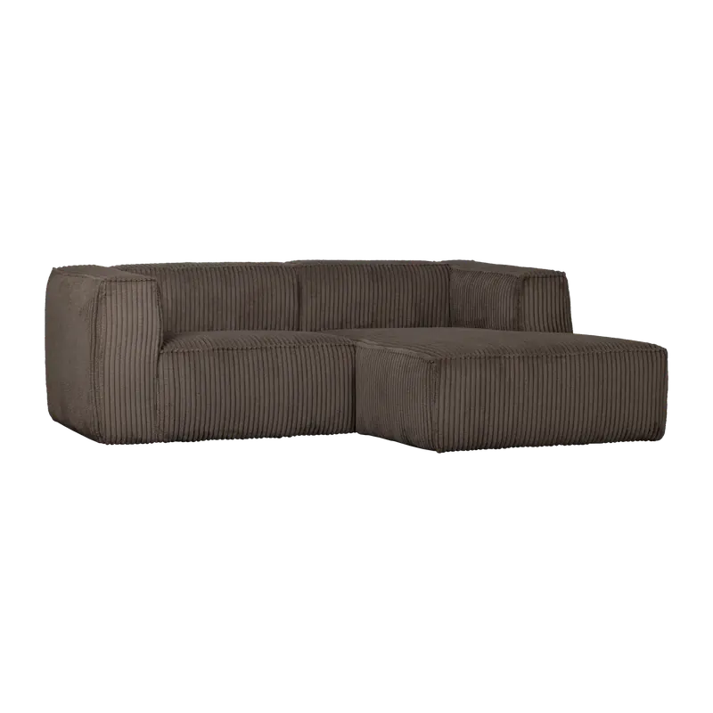 Ecksofa BEAN Ribcord mud Longchair rechts Saisonangebot