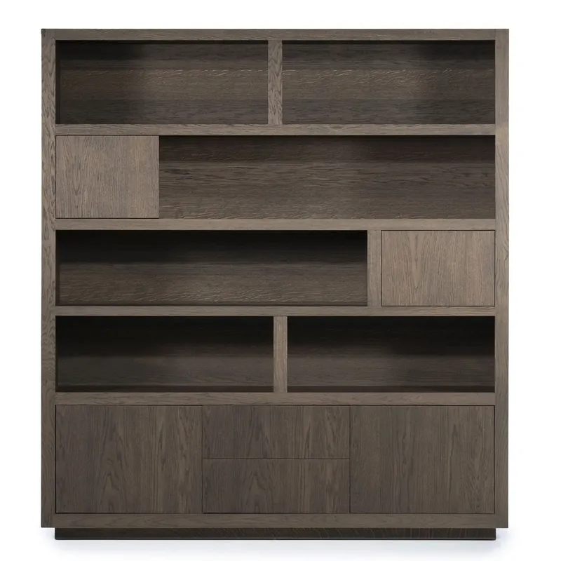 Zertifiziert Schrank Bücherschrank Helsinki B 200 cm braun Eiche