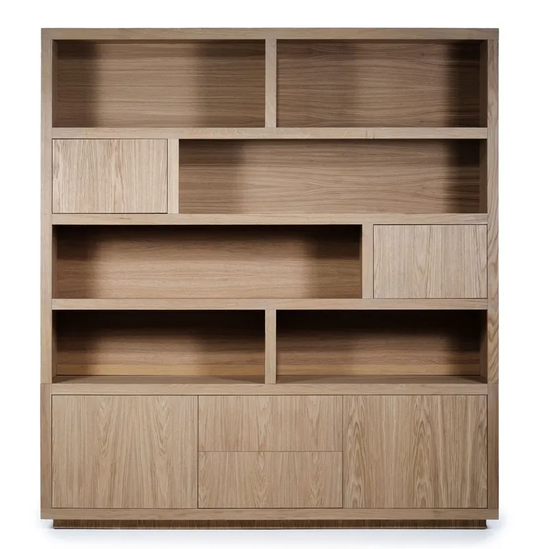 Schnäppchen Schrank Bücherschrank Helsinki B 200 cm hellbraun Eiche