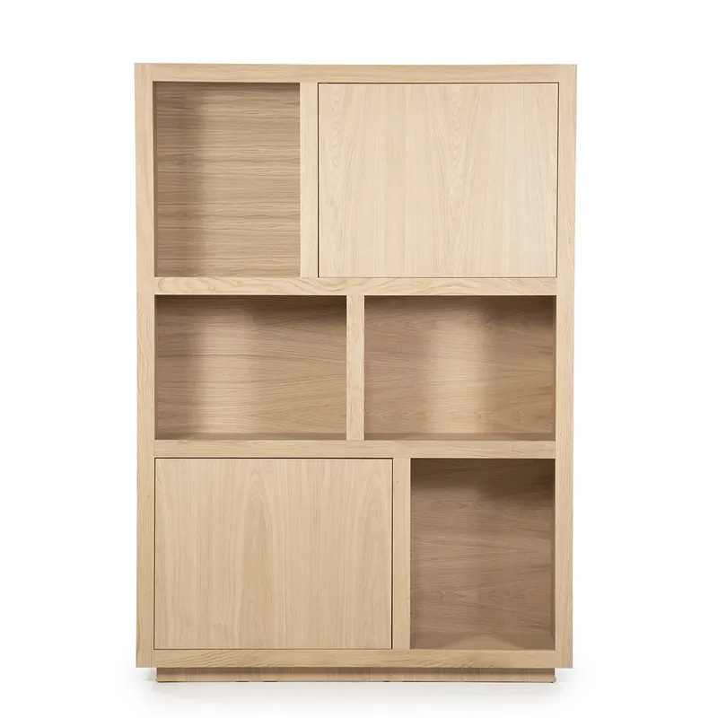 Schrank Bücherschrank Helsinki H 170 cm Eiche Brauntöne Schneller Versand