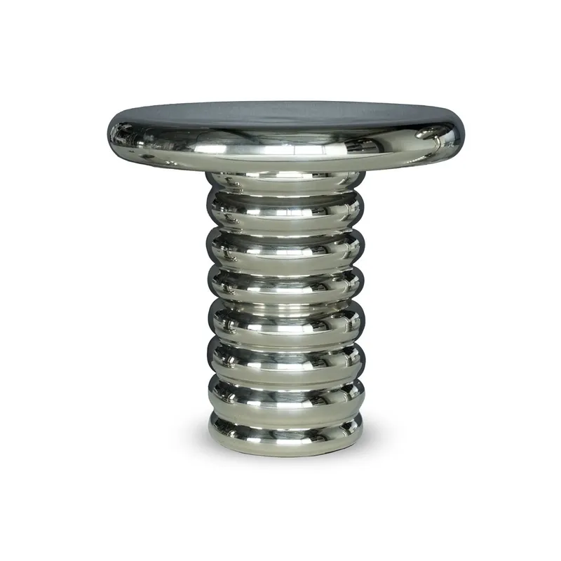 Sichere Zahlung Beistelltisch Chromeo Ø 43 cm Metall chomefarben
