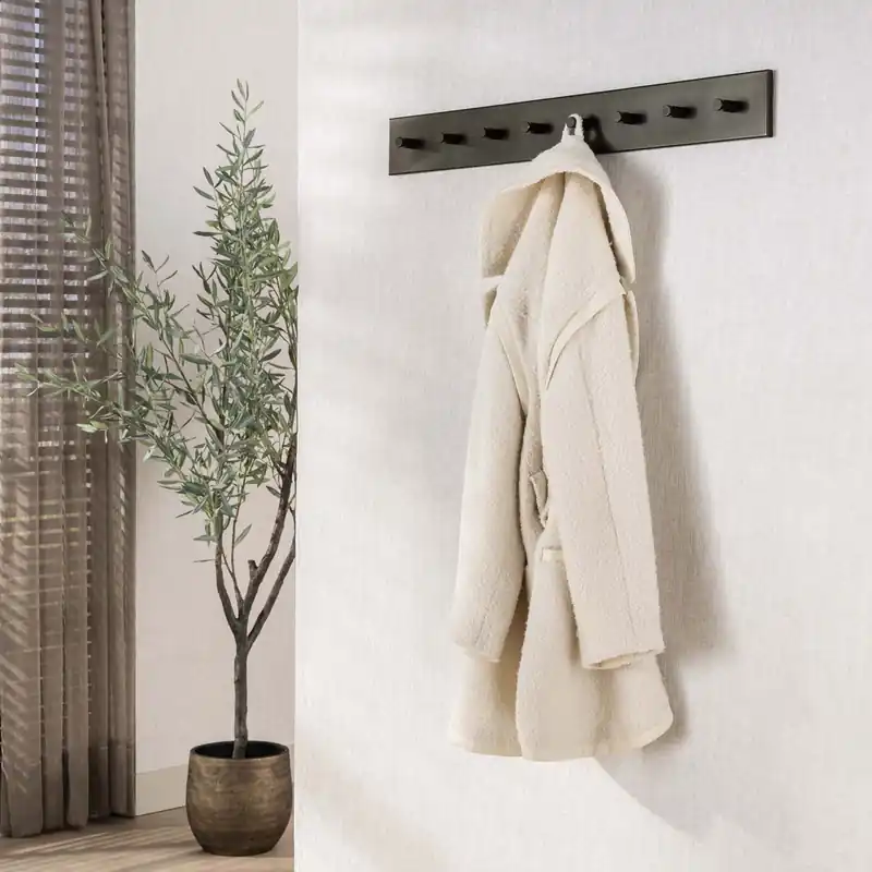 Sichere Zahlung Wandgarderobe NERO B 80 cm mit 8 Haken Metall braun Bronzefinish