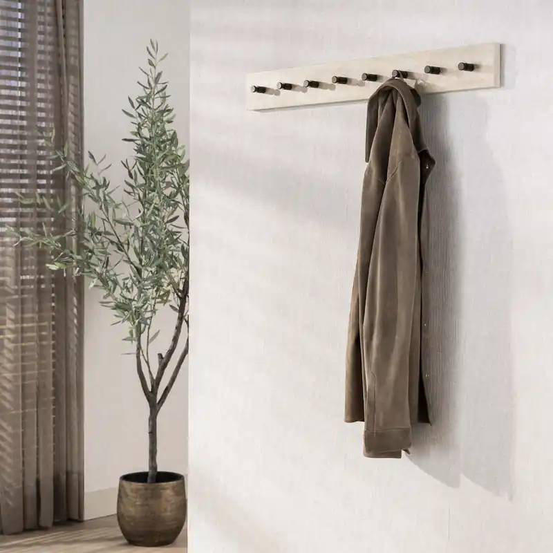 Online Kaufen Wandgarderobe LORENZO B 80 cm Keramik Travertin mit 8 Haken bronzefarben