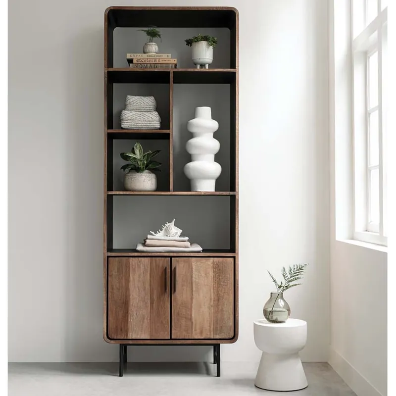 Bücherregal Evo H 220 cm recyceltes Teakholz Regal Schrank Markenprodukt