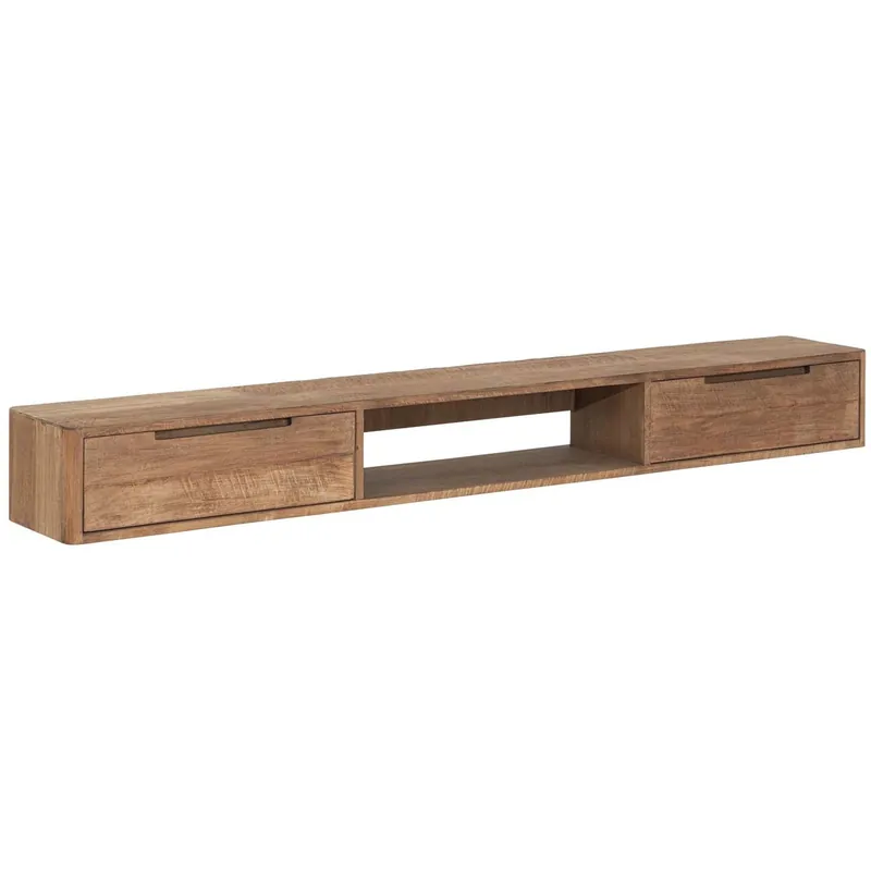 TV Möbel Bliss 200 cm hängend recyceltes Teakholz Lowboard Neu Im Sortiment