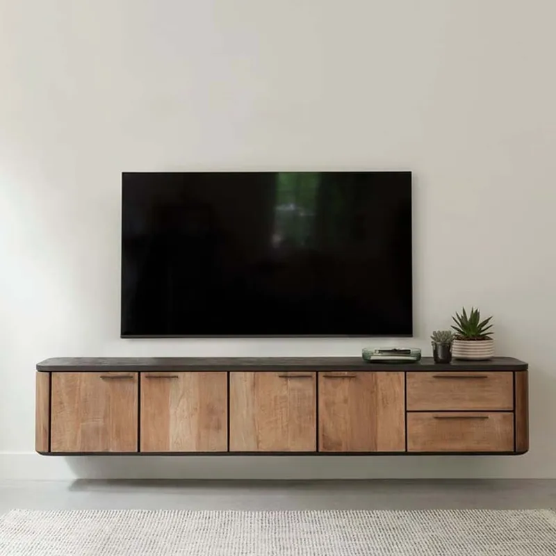 Sofort Bestellen TV Möbel Soho 230 cm hängend recyceltes Teakholz Mortex Lowboard