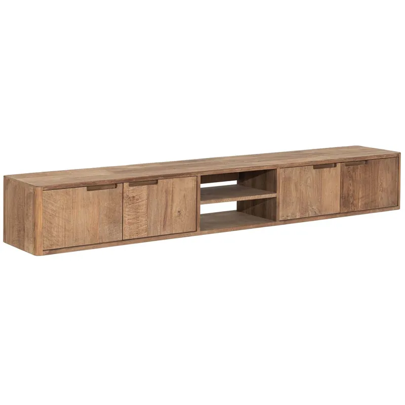 TV Möbel Bliss 210 cm hängend recyceltes Teakholz Lowboard Begrenztes Angebot
