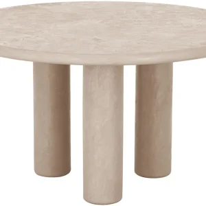 Esstisch CLIO rund Ø 140 cm Mortex sandfarben Preisreduziert