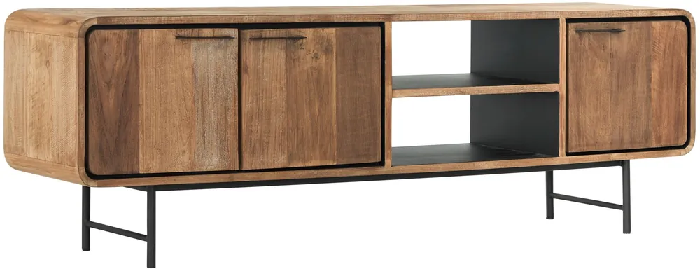 TV Möbel Evo 185 cm recyceltes Teakholz Lowboard Neu