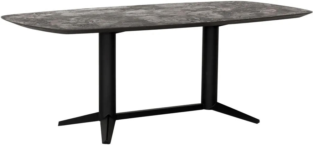Preis Gesenkt Esstisch Soho oval 210 x 110 cm Mortex schwarz