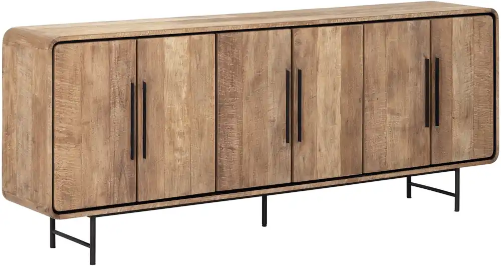 Sideboard Evo 220 cm recyceltes Teakholz Kommode Preiswert