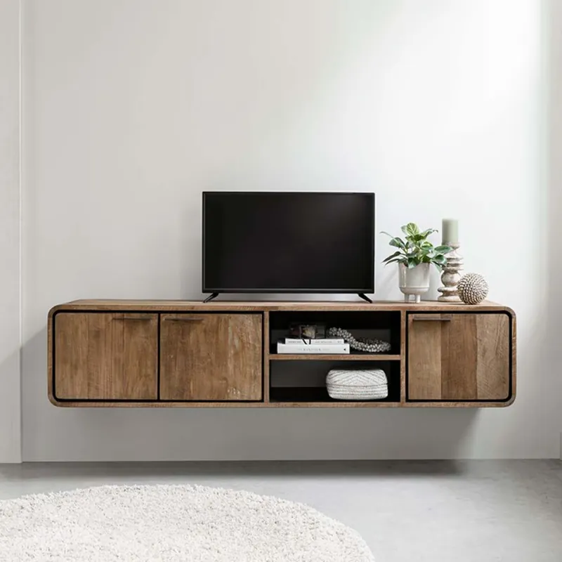 Sofort Bestellen TV Möbel Evo 185 cm hängend recyceltes Teakholz Lowboard