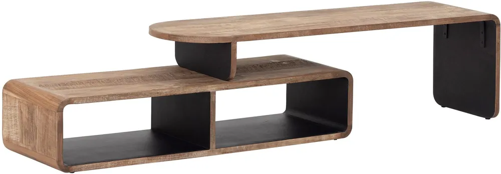 TV Möbel Evo 2-teilig verstellbar recyceltes Teakholz Lowboard Sonderangebot