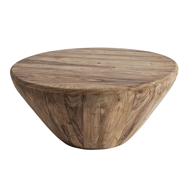 Couchtisch ERLOY rund Ø 70 cm recyceltes Teakholz Wochenendangebot