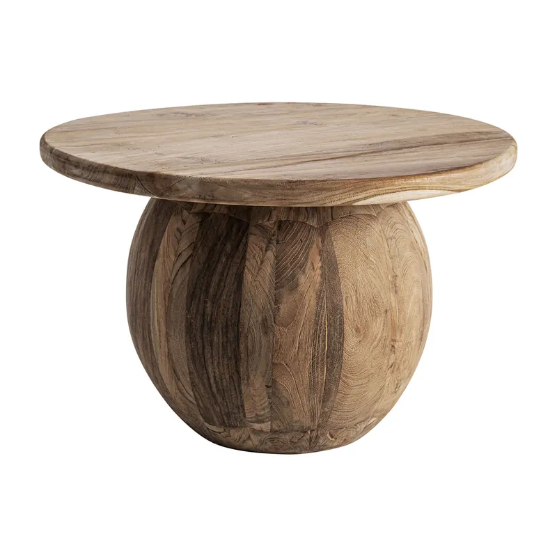 Must-Have Couchtisch ERLOY III rund Ø 70 cm recyceltes Teakholz