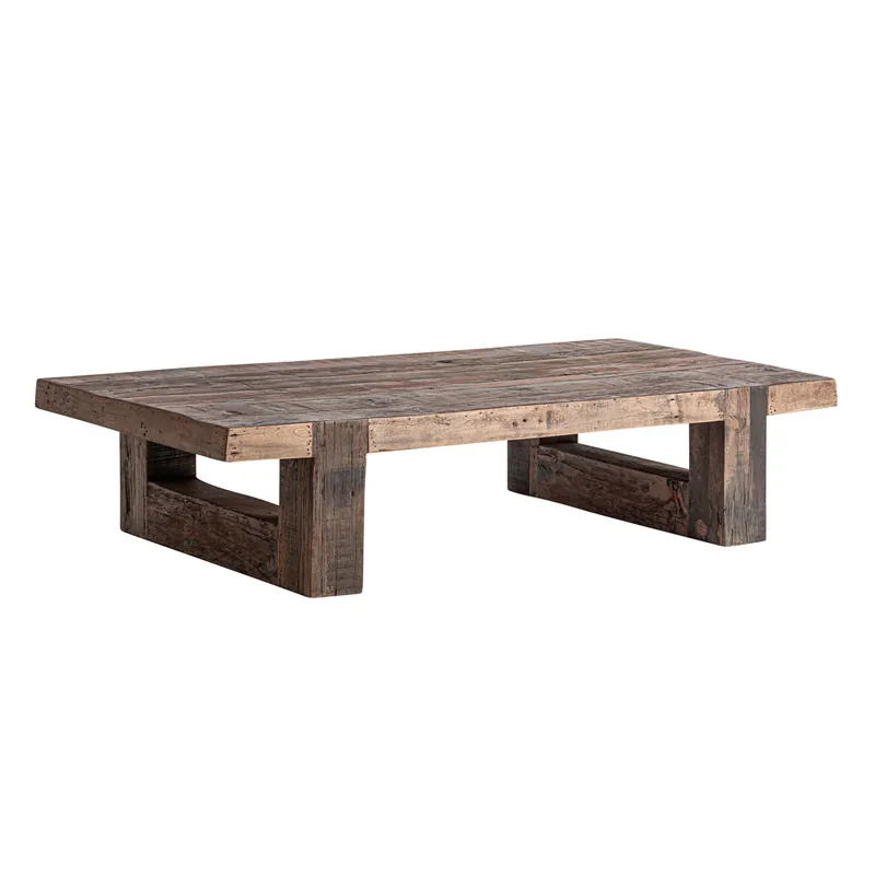 Neue Kollektion Couchtisch LOSSE 160 x 80 cm Altholz rustikal braun
