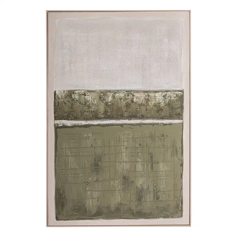 Wandbild KAIN 100 x 150 cm Grüntöne Wall Art Holzrahmen Top-Preis