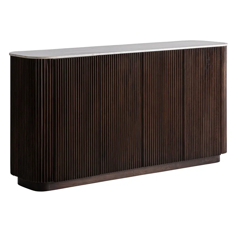 Sideboard KALEH 200 cm Mangoholz Marmor Markenprodukt