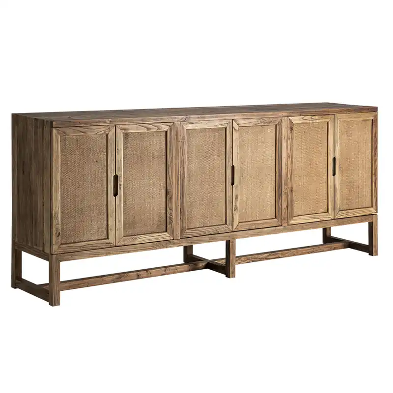Jetzt Kaufen Sideboard BYREMO 220 cm Ulmenholz hellbraun Kommode