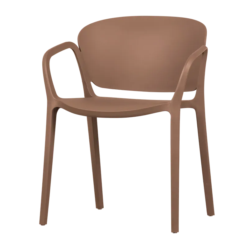 2er Set Gartenstuhl Kunststoff BENT Biofaser lachsrosa stapelbar Begrenztes Angebot