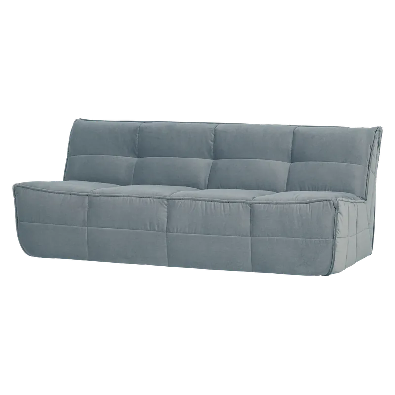 3 Sitzer Sofa CLUSTER Samt türkisblau Couch Garnitur Loungesofa Couchgarnitur Finale Aktion