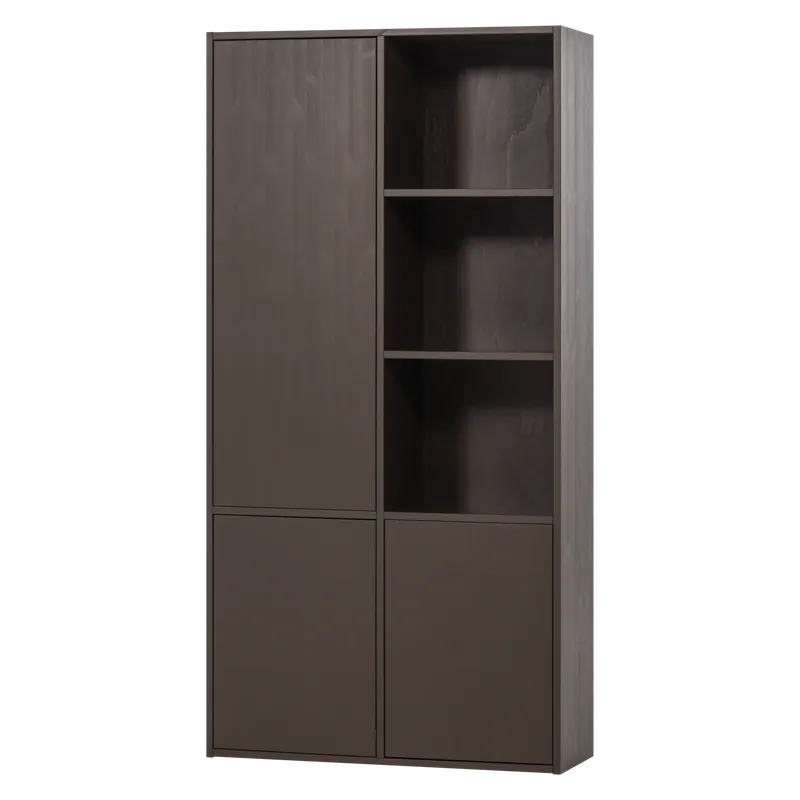 Top-Preis Schrank MEGGY links geschlossen 108 cm Holzschrank Kiefer Massiv mittelbraun