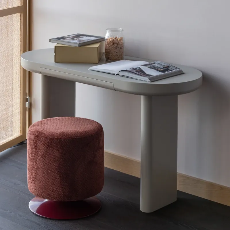 Schreibtisch MAEL 120 x 50 cm Furnier staubgrau Angebot