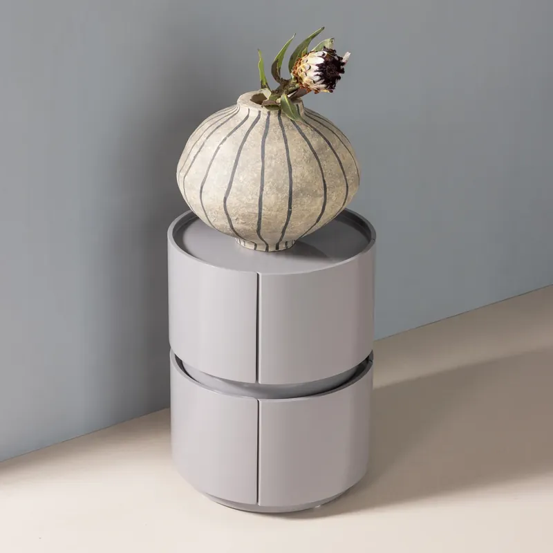 Sofort Bestellen Kommode LUNEX H 50 cm MDF hochglanz hellgrau