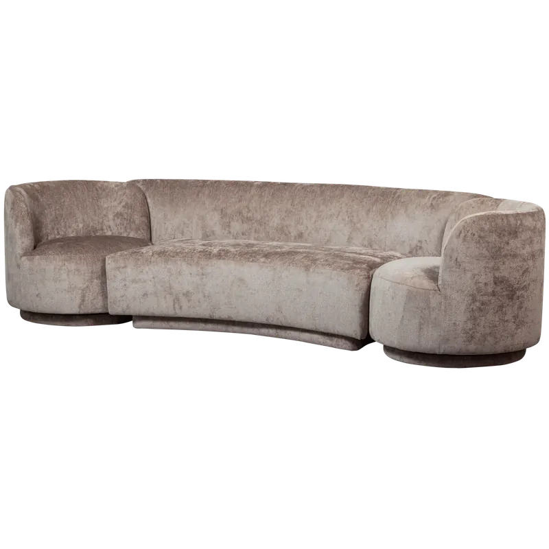Meistverkauft Couchgarnitur COMBI-POPULAR Sofa & modulare Sessel Chenille taupe