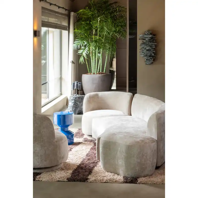 Garantierte Lieferung Couchgarnitur COMBI-POPULAR Sofa & modular Sessel Hocker Chenille natur
