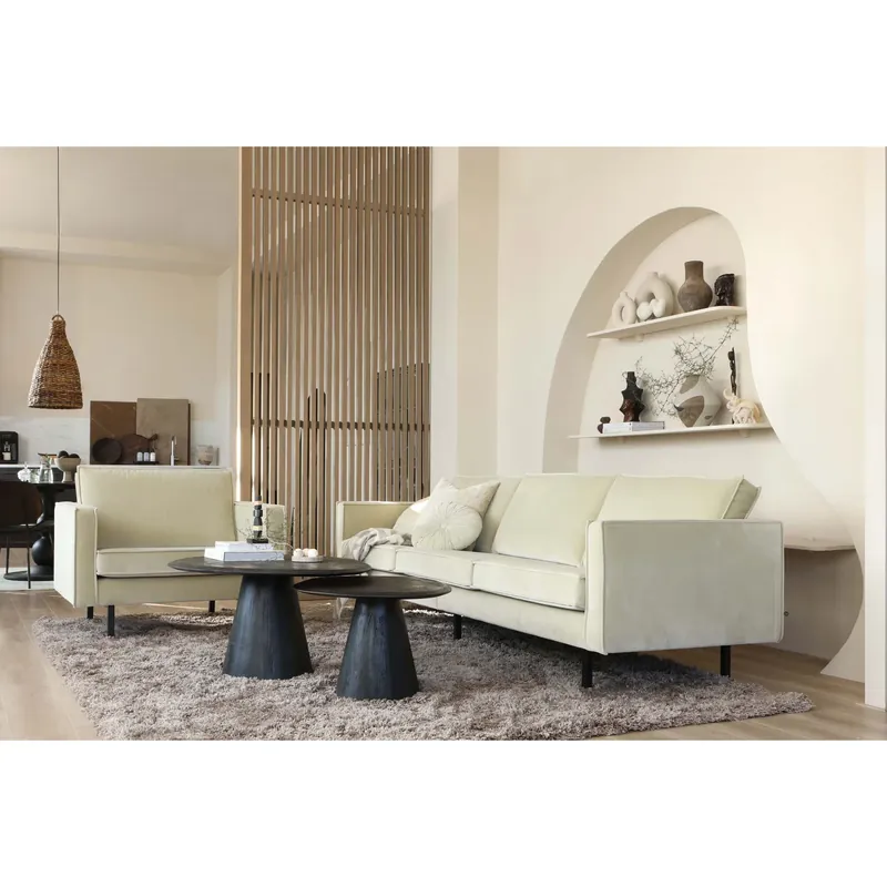 Zertifiziert Couchtisch POSTURE 70 x 59 cm Mangoholz mattschwarz