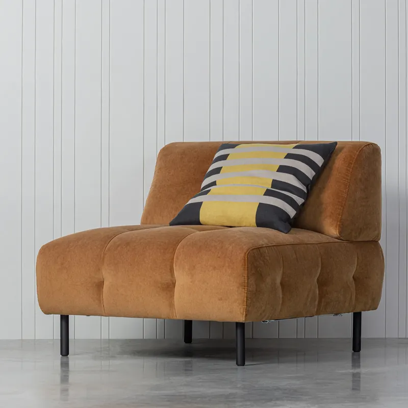 Loveseat Sessel LLOYD Samt Velvet zimt Sonderaktion