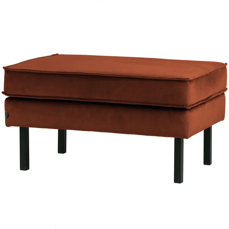Must-Have Hocker Fußhocker RODEO Samt Velvet rost