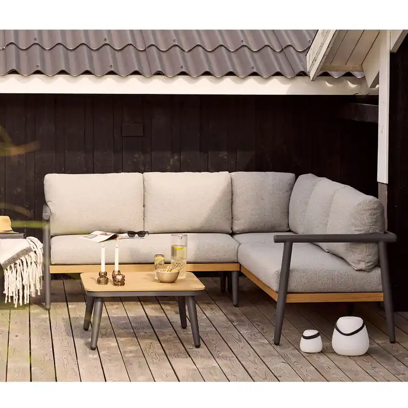Garten Eck Lounge Garnitur ELLA Tisch Eckbank Nonwood Aluminium Direkt Vom Hersteller