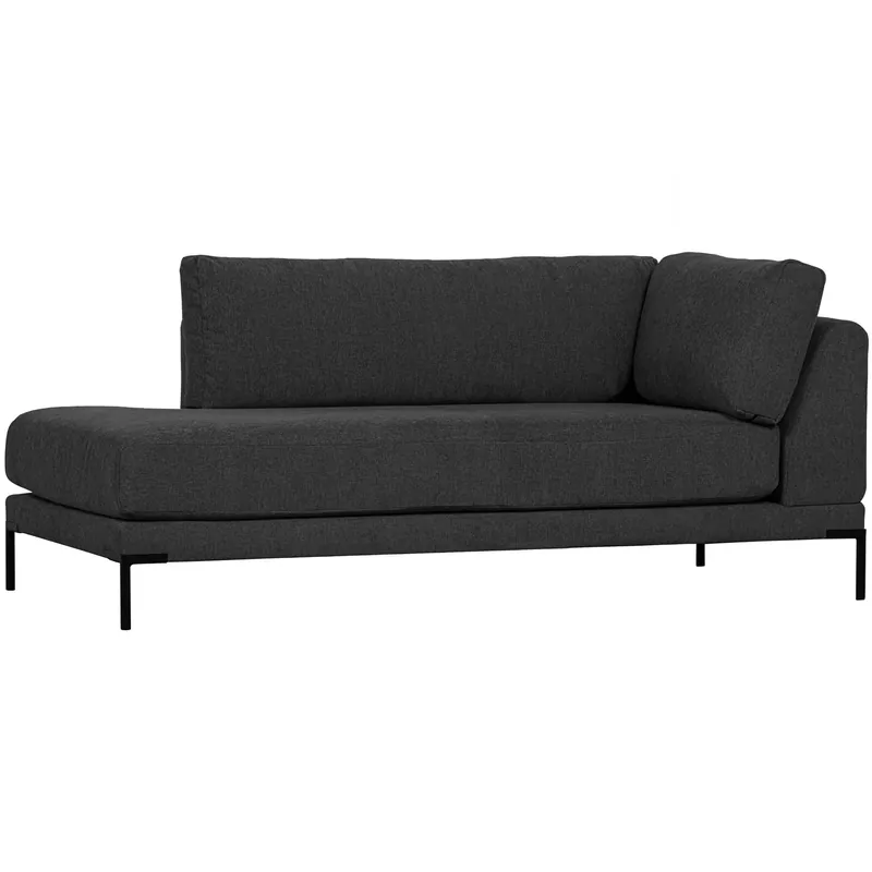 Kracherpreis Lounge Element Couple links Chenille Stoff dunkelgrau Couch Sofa